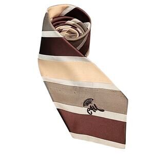 VTG Countess Mara Necktie Bold Stripe Satin Collector Heritage Mad Men Style